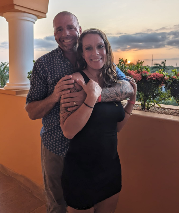 Melanie and her husband in Mexico
